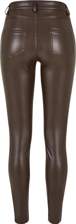 Actual product image Urban Classics Ladies Mid Waist Synthetic Leather Pants (26)