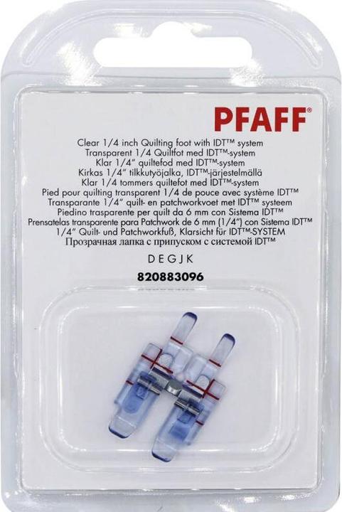 Produktbild Pfaff 1/4" Quilt- und Patchworkfuss, Klarsicht für Gruppe D E G J K L