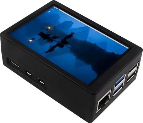 Actual product image Raspberry Pi Ventilated ABS case kit with 3.5INCH screen for 5