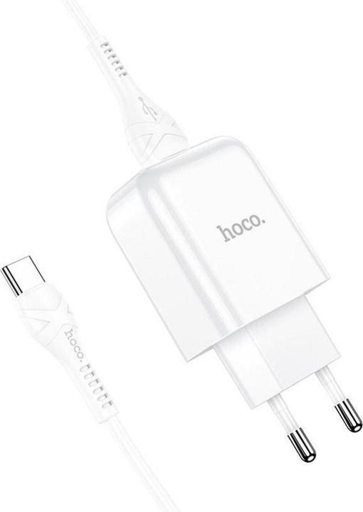 Produktbild Hoco Adapter travel charger USB A + cable USB A to Type C 2.1A N2 white
