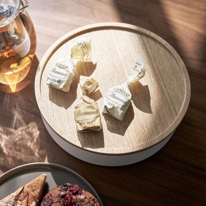 Image du produit Yamazaki Boîte de rangement ronde avec couvercle RIN (6 x 22 x 6 cm, 4.32 l)