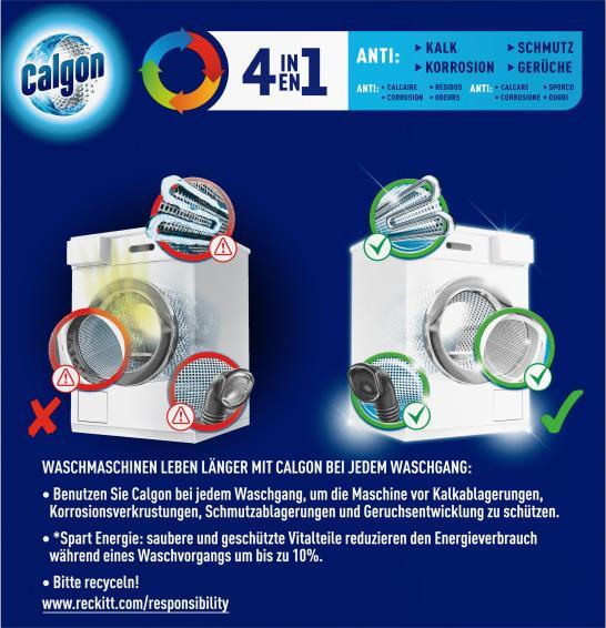 Produktbild Calgon Maschinenreinigungsmittel 4in1 Tabs