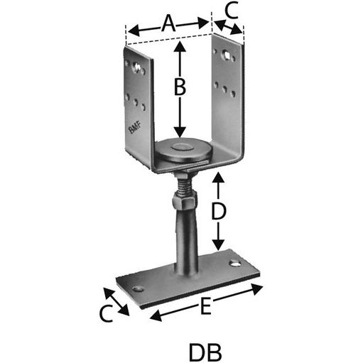 Simpson Sst, Baubeschläge + Holzverbinder, Stützenfuss (Stützenfuss, 1 Stk.)