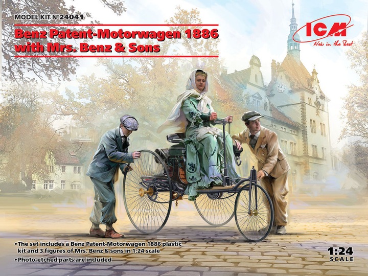 ICM Benz Patent-Motorwagen 1886 with Mrs. Benz & Sons