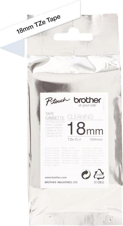 Actual product image Brother TZE-CL4 Cleaning Cassette (1.80 cm, Black)