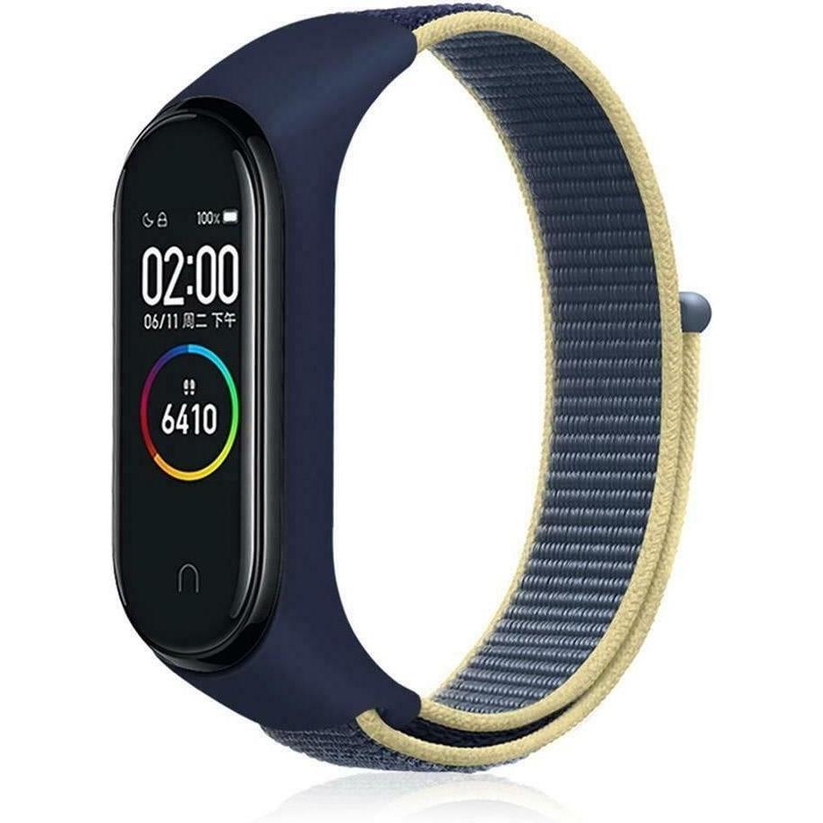Strap-it Armband (Nylon, Mi Band 3), Uhrenarmband, Blau