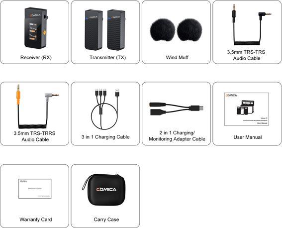 Immagine prodotto Comica Mini microfono wireless 2.4G a doppio canale