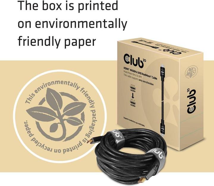 Produktbild Club 3D HDMI 2.0 4K60Hz RedMere-Kabel 10 m (10 m, HDMI, 2.0)