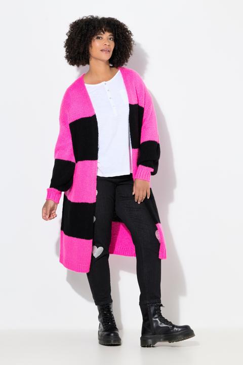 Actual product image Angel of Style Long-Strickjacke, Straight Fit, Blockstreifen (50, 52)