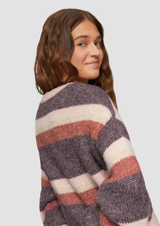Produktbild S.Oliver Strickpullover Verkürzter Strickpullover mit Streifen (S)