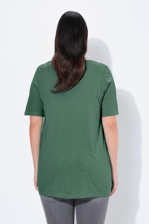 Actual product image Ulla Popken Essential Front Pleat Tee (50, 52)