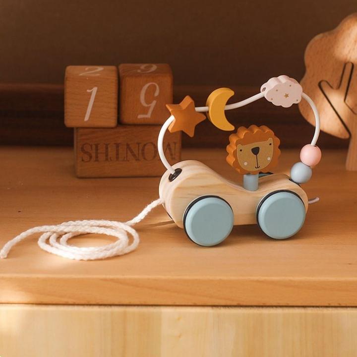 Actual product image Hermex Holzeisenbahn Holzzug Kinderspielzeug Lernspielzeug Bauklotz-Bahn