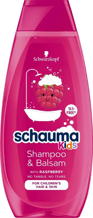 Actual product image Schwarzkopf Schauma - Kids Shampoo &Balm nourishing shampoo for dry hair for children Raspberry 400ml (400 ml, Dry shampoo)