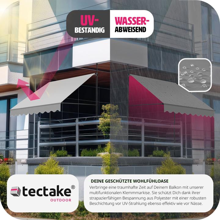 Produktbild tectake Klemmmarkise (2 m)