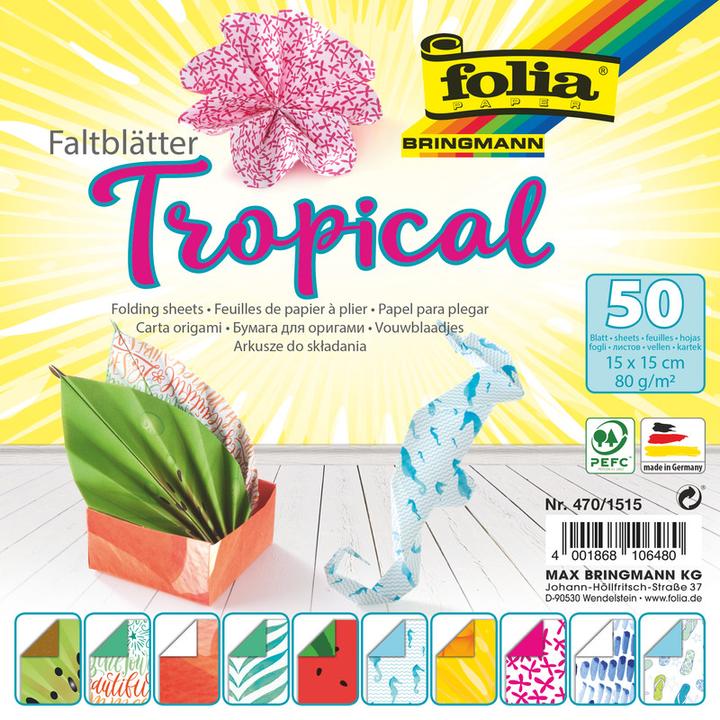 Actual product image Folia Leaflets 15x15cm Tropical (80 g/m², 1 x)