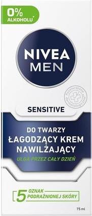 Immagine prodotto NIVEA MEN Crema lenitiva per uomini sensibili (75 ml, Crema 24h)