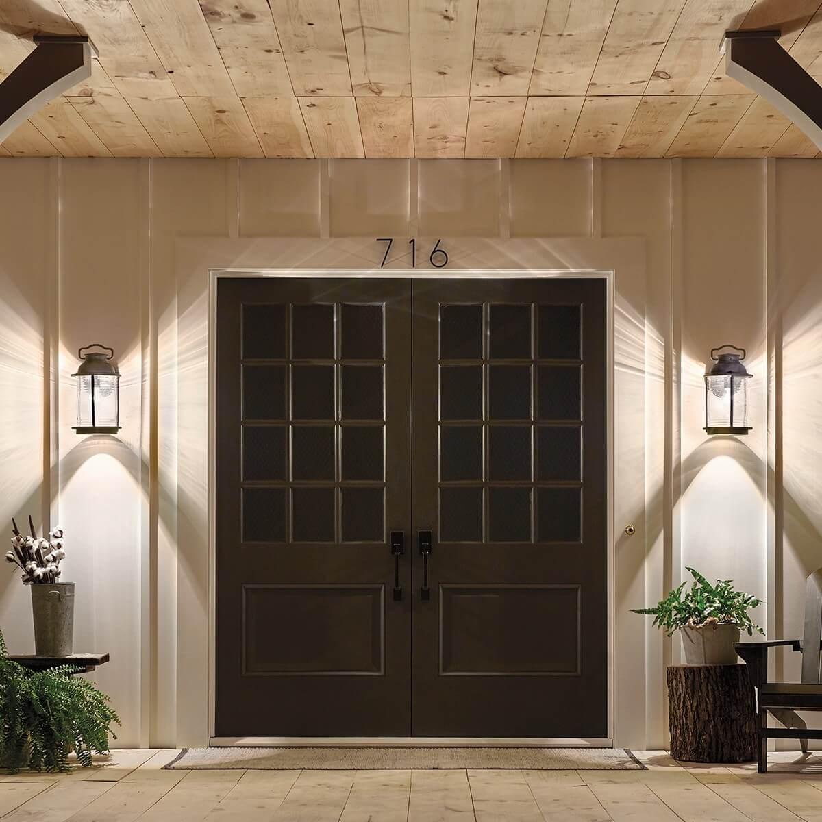 Thumbnail - Elstead Lighting, Gartenbeleuchtung, Ashland Bay Aussen-Wandleuchte E27 40cm Verwittertes Zink IP44 (E27, IP44)