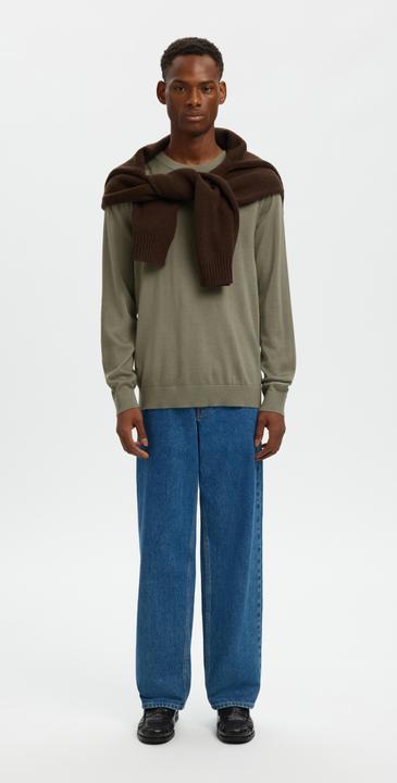 Actual product image Selected Slhtray Ls Knit Merino Crew Neck Noos (M)