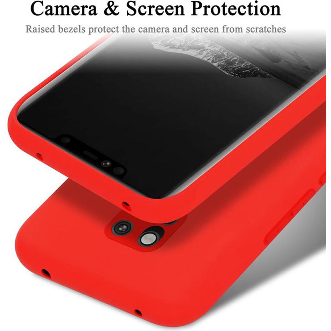 Thumbnail - Cadorabo TPU Liquid Silicone Case Cover (Huawei Mate 20 Pro), Smartphone Hülle, Rot