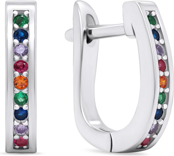 Immagine prodotto Brilio Argento - Bellissimi orecchini in argento con zirconi colorati EA679WRBW