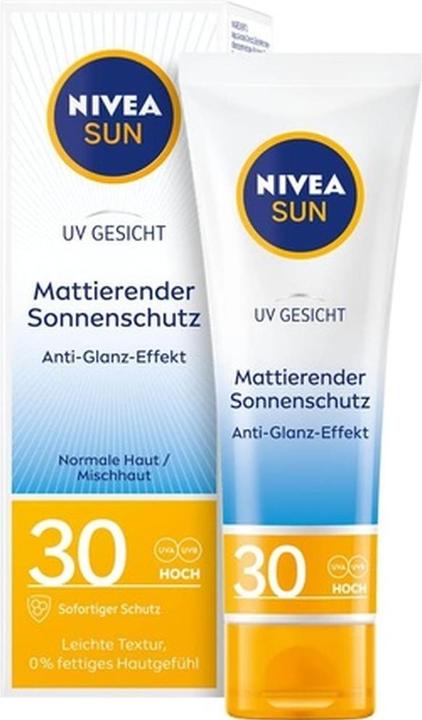Actual product image NIVEA Sun, sunscreen for face, SPF 30, 50 ml (Sun cream face, SPF 30, 50 ml)