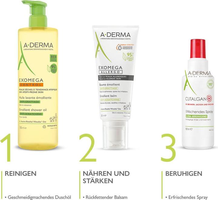 Produktbild A-Derma EXOMEGA ALLERGO Balsam Bals (Körpercreme, 200 ml)