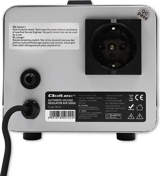 Produktbild Qoltec 50722 Automatic Voltage Stabilize (1 Stk.)