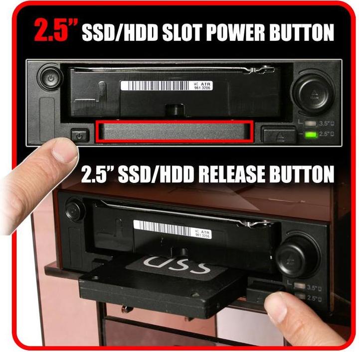 Actual product image Icy Dock Removable frame 2.5/3.5" MB971SP-B