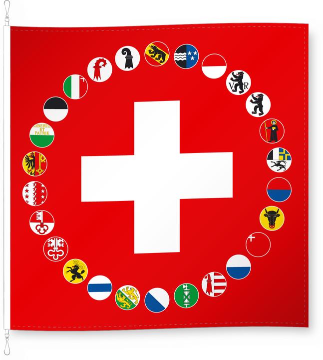 Image du produit Alpenfahnen Schweiz und Kantone