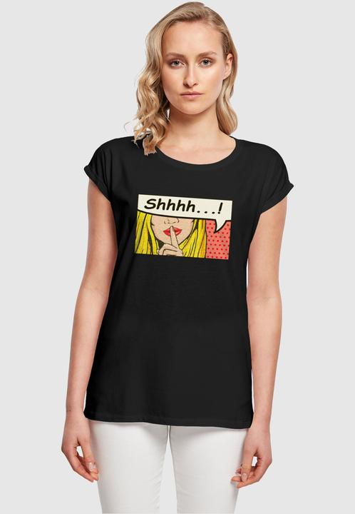 Produktbild Merchcode Ladies Silent Sign Comic Extended Shoulder Tee - 112423 (XXL)