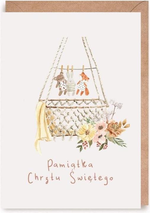 Image du produit Cardie Carte de voeux, enveloppe écologique Baptême K168