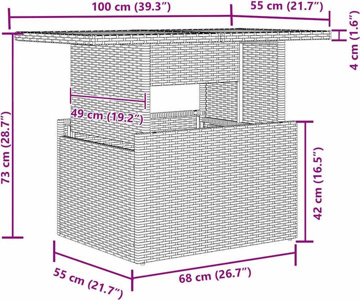 Actual product image VidaXL Aussentisch
