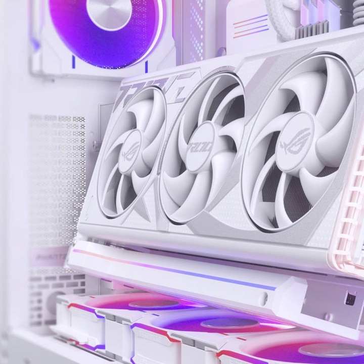 Productafbeelding Phanteks Premium verticale GPU-beugel + PCIe 4.0 x 16 Riser-kabel, DRGB - 220 mm, wit