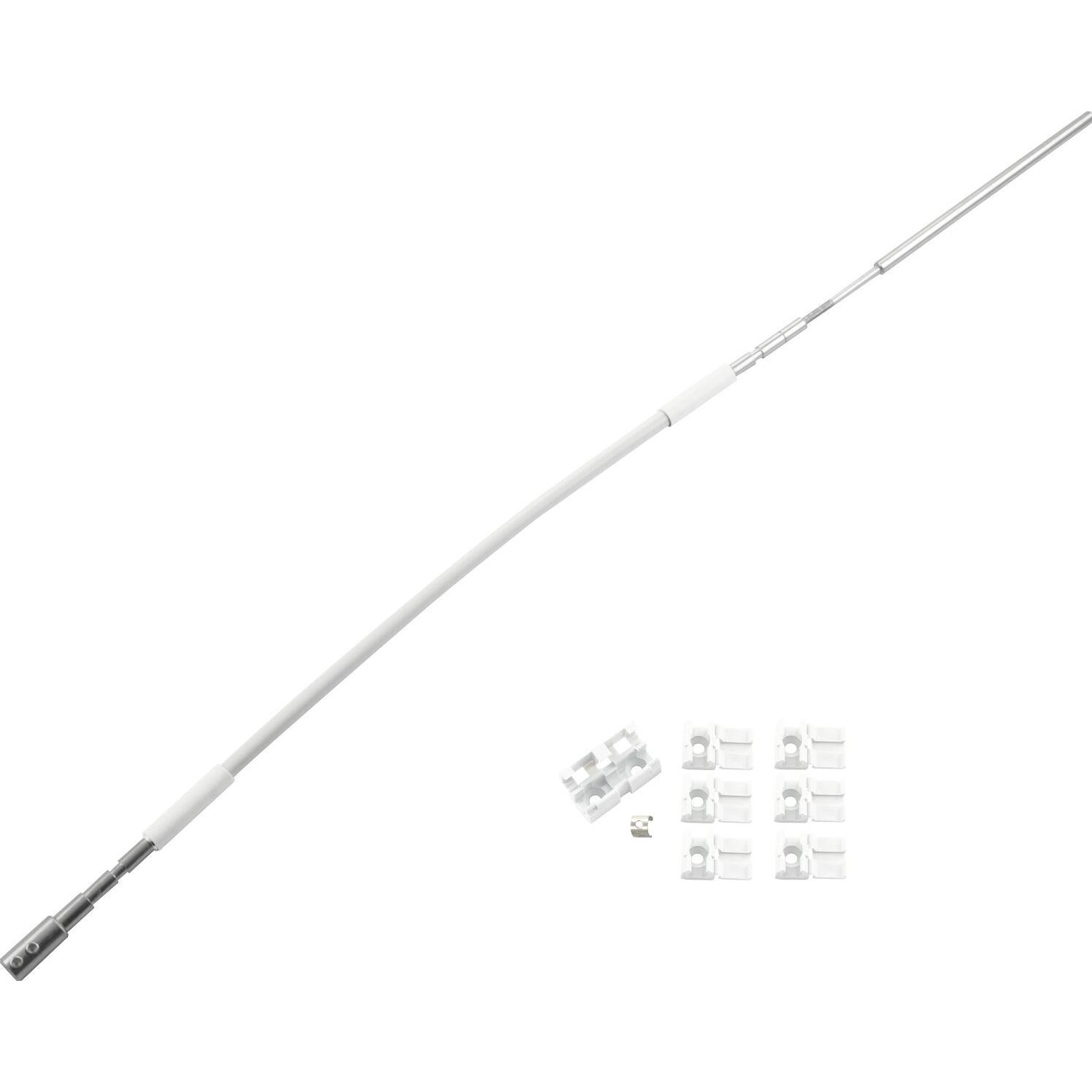 Hautau, Türbeschlag + Scharnier, Flexibles Gestänge, 1000 mm, weiss, 1 Stk