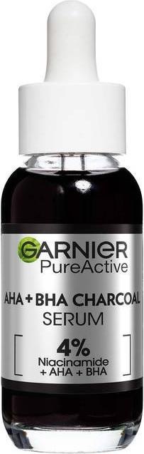 Actual product image Garnier Pure Active AHA + BHA Charcoal Serum (30 ml)