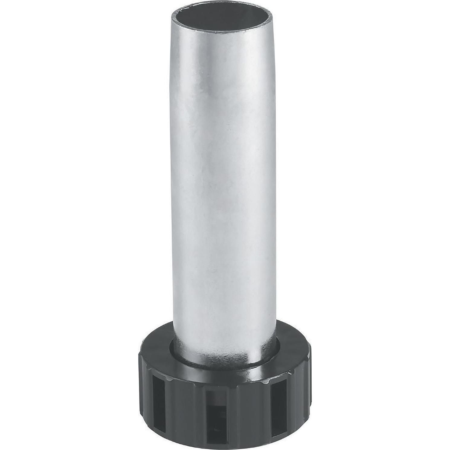 Camar, Möbelgleiter + Schutzpuffer, Sockelverstellfuss verstellbar (Sockelfuss), Höhe 100mm Rohr ø 28mm Stahl verzinkt