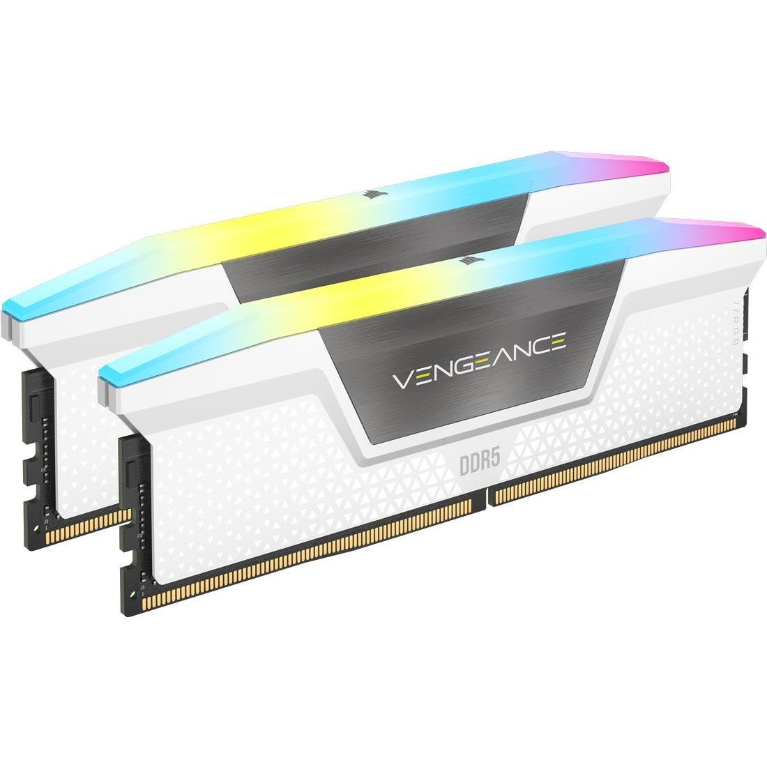 Thumbnail - Corsair Vengeance RGB (2 x 16GB, 5600 MHz, DDR5-RAM, DIMM), RAM, Weiss