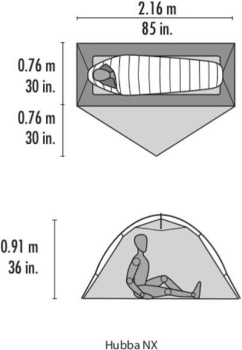 Immagine prodotto Msr Hubba NX (Tenda a cupola, 1.12 kg, 1 persona)