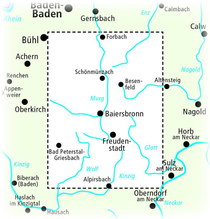Actual product image PublicPress Cycling and hiking map Freudenstadt