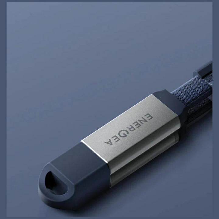 Actual product image Energea Sheath Travel 2-in-1 Cable USB-C to USB-C/USB-A 480Mbps 60W 1.2m orange (1.20 m, 60 W)