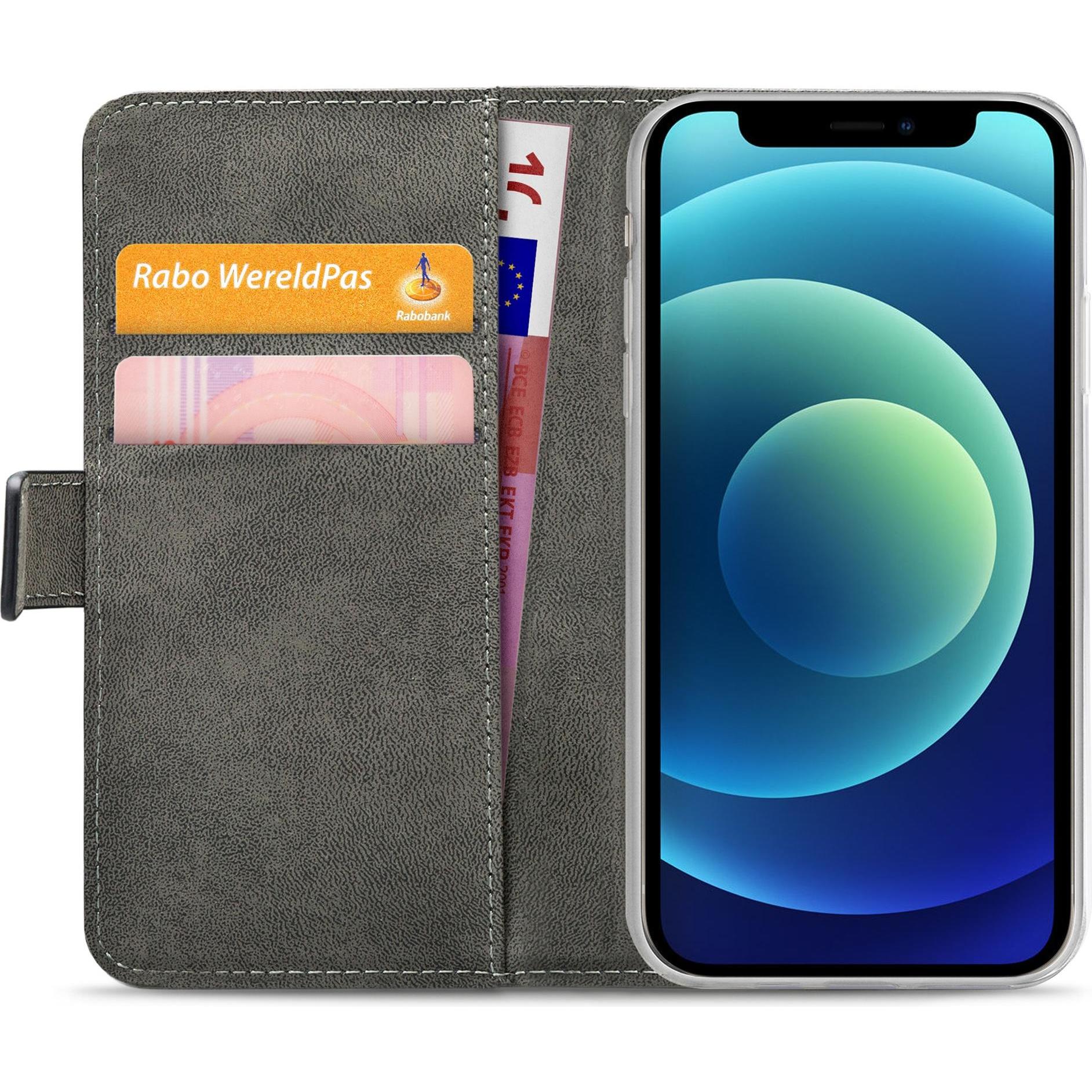 Mobilize Klassische Gelly-Geldbörse (Apple iPhone 12 mini), Smartphone Hülle, Schwarz