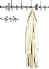 Kerkmann Arte wall coat rack, 3 hooks, silver