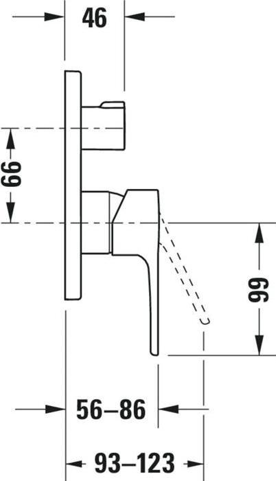 Actual product image Duravit Pre-assembly set B.1 for concealed bath mixer with diverter valve S
