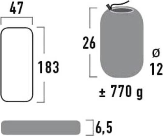 Produktbild High Peak Tulsa Leichtgewicht-Matratze 183x47x6,5cm