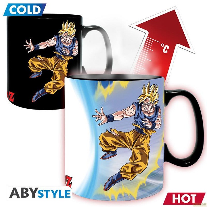 Produktbild ABYstyle DRAGON BALL-Mug Heat Change-GokuVSBuu (460 ml, 1 x)
