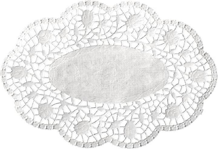 Actual product image Papstar Mocha doily oval white