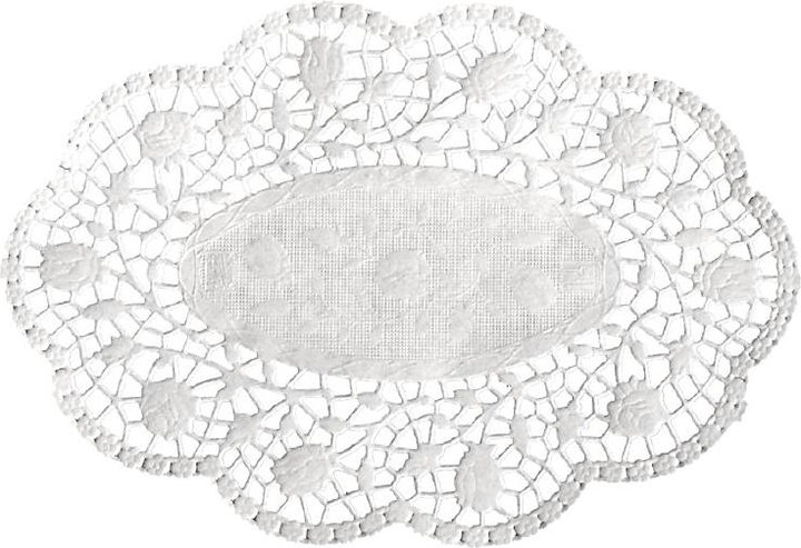Actual product image Papstar Mocha doily oval white