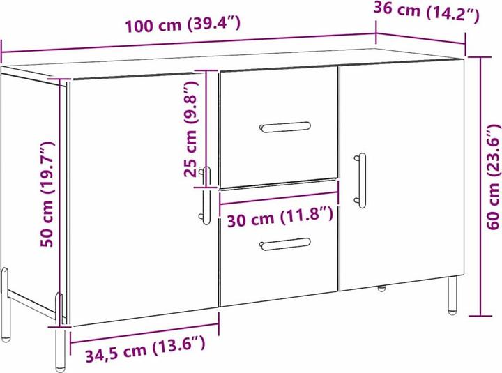 Image du produit vidaXL Sideboard (36 x 36 x 60 cm)