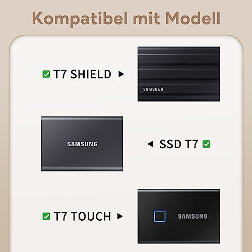 Produktbild Only-Bags.Store Festplatten Tasche Case für Samsung T7/T7 Shield /T7 Touch Portable SSD 500GB 1TB 2TB,Stossfest Hart