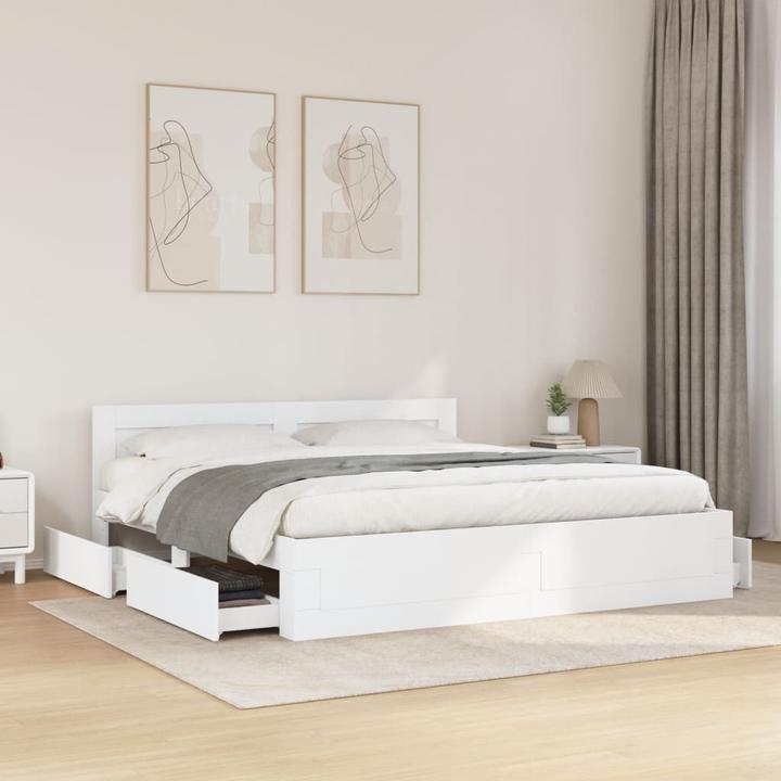 Actual product image VidaXL Bed frame with headboard (180 x 200 cm)